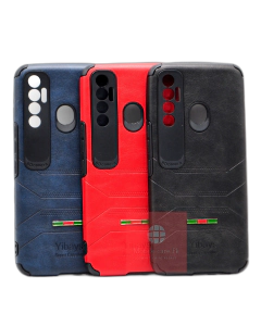 Tecno Spark 7 Pro Back Cover Soft Leather Case For Tecno Spark 7 Pro