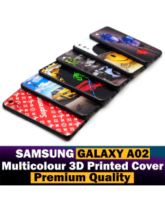 Samsung Galaxy A02 Back Cover Multicolour 3D Printed Design Case For Samsung Galaxy A02