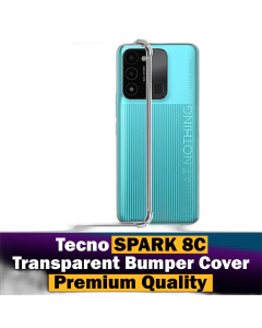 Tecno Spark 8c Back Cover Transparent Extra Bumper Anti Shock Soft Crystal Clear Case For Tecno Spark 8c