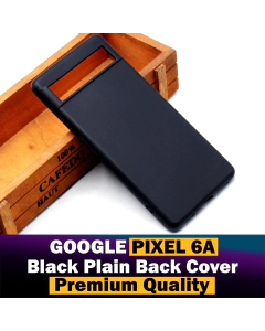 Google Pixel 6A Back Cover Soft Plain Black Case For Google Pixel 6A