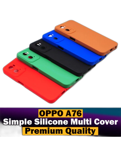 Oppo A96 Back Cover Multicolour Soft Plain Case For Oppo A96