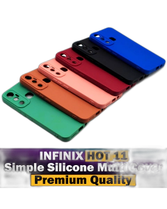 Infinix Hot 11 Back Cover Multicolour Soft Plain Case For Infinix Hot 11