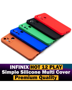 Infinix Hot 12 Play Back Cover Multicolour Soft Plain Case For Infinix Hot 12 Play