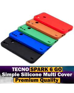 Tecno Spark 6 Go Back Cover Multicolour Soft Plain Case For Tecno Spark 6 Go