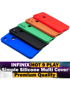 Infinix Hot 9 Play Back Cover Multicolour Soft Plain Case For Infinix Hot 9 Play