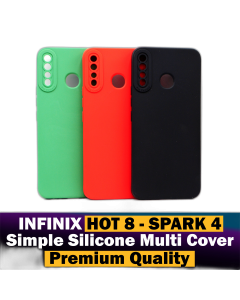 Tecno Spark 4 Back Cover Multicolour Soft Plain Case For Spark 4
