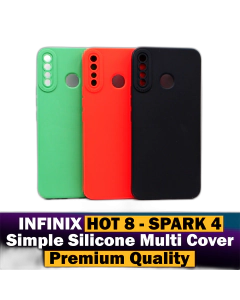 Tecno Spark 4 Back Cover Multicolour Soft Plain Case For Spark 4