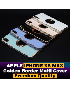 Apple iPhone XS Max Back Cover Soft Multi Golden Border Camera Protection Cover For Apple iPhone XS Max