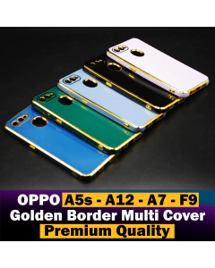Oppo A7 Back Cover Soft Multi Golden Border Camera Protection Cover For Oppo A7