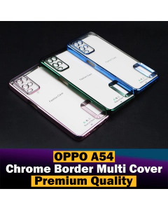Oppo A54 Back Cover Soft Multi Chrome Border Camera Protection Cover For Oppo A54