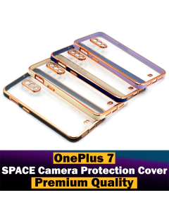 OnePlus 7 Golden Cover Chrome Side Golden Back Cover For 1+7