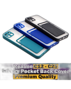 Realme C12 Back Cover Smoky Matte Pocket Style C12 Case For Boys