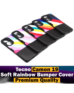 Tecno Camon 19 Back Cover Rainbow Bumper Camera Protection Cover For Tecno Camon 19