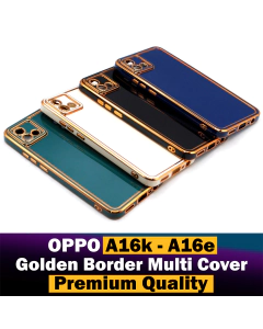 Oppo A16k Back Cover Soft Multi Golden Border Camera Protection Cover For Oppo A16k