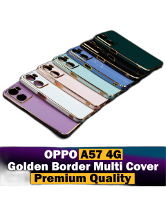 Oppo A57 4G Back Cover Soft Multi Golden Border Camera Protection Cover For Oppo A57 4G