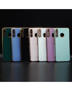 Tecno Spark 4 Back Cover Soft Multi Golden Border Camera Protection Cover For Tecno Spark 4