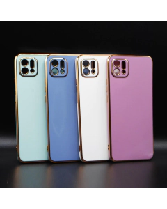 Oppo A16k Back Cover Soft Multi Camera Protection Cover For Oppo A16k - Golden Border