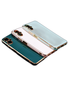 Tecno Camon 19 Neo Back Cover Soft Multi Camera Protection Cover For Tecno Camon 19 Neo - Golden Border