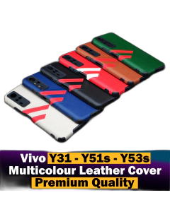 Vivo Y53s Back Cover Soft Multicolour Leather Case For Vivo Y53s
