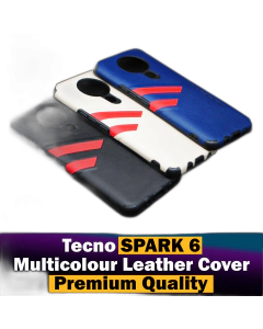 Tecno Spark 6 Back Cover Soft Multicolour Leather Case For Tecno Spark 6