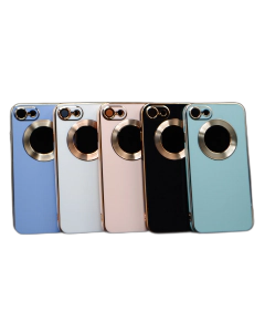 Apple iPhone 7 Back Cover Soft Multi Golden Border Camera Protection Cover For Apple iPhone 7