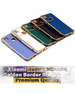 Xiaomi Redmi 10A Back Cover Soft Multi Golden Border Camera Protection Cover For Xiaomi Redmi 10A