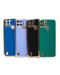 Realme C21Y Back Cover Soft Multi Golden Border Camera Protection Cover For Realme C21Y