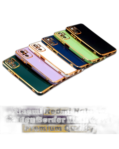 Xiaomi Redmi Note 10 Back Cover Soft Multi Golden Border Camera Protection Cover For Xiaomi Redmi Note 10