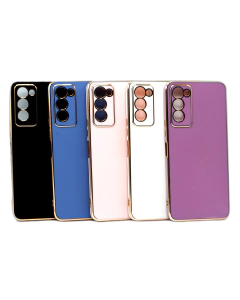 Tecno Camon 18 Back Cover Soft Multi Golden Border Camera Protection Cover For Tecno Camon 18