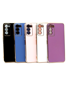 Tecno Camon 18T Back Cover Soft Multi Golden Border Camera Protection Cover For Tecno Camon 18T