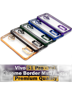 Vivo S1 Pro Back Cover Soft Multi Chrome Border Camera Protection Cover For Vivo S1 Pro