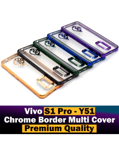 Vivo Y51 Back Cover Soft Multi Chrome Border Camera Protection Cover For Vivo Y51