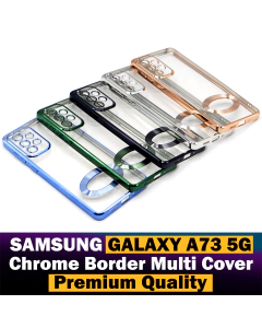 Samsung Galaxy A73 5G Back Cover Soft Multi Chrome Border Camera Protection Cover For Samsung Galaxy A73 5G