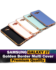 Samsung Galaxy J7 Back Cover Soft Multi Golden Border Camera Protection Cover For Samsung Galaxy J7