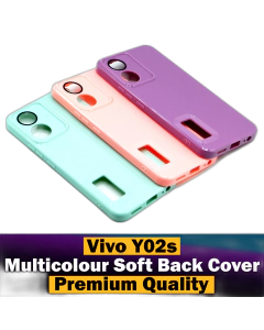 Vivo Y02s Back Cover Multicolour Soft Silicone Case For Vivo Y02s