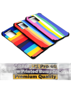Oppo Reno 7 Back Cover Rainbow Printed Bumper Camera Protection Cover For Oppo Reno 7