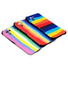 Vivo Y01 Back Cover Rainbow Printed Bumper Camera Protection Cover For Vivo Y01