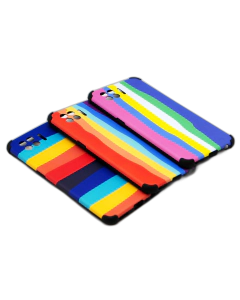 Oppo F17 Back Cover Rainbow Bumper Camera Protection Cover For Oppo F17 - Printed
