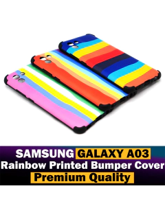 Samsung Galaxy A03 Back Cover Rainbow Printed Bumper Camera Protection Cover For Samsung Galaxy A03
