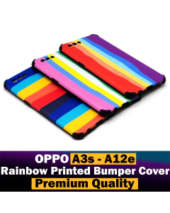 Oppo A3s Back Cover Rainbow Printed Bumper Camera Protection Cover For Oppo A3s