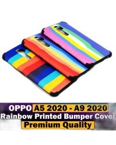 Oppo A9 2020 Back Cover Rainbow Printed Bumper Camera Protection Cover For Oppo A9 2020