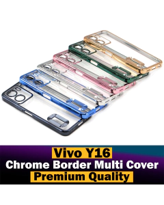 Vivo Y16 Back Cover Soft Multi Chrome Border Camera Protection Cover For Vivo Y16
