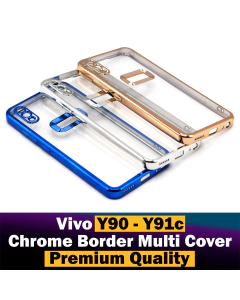 Vivo Y90 Back Cover Soft Multi Chrome Border Camera Protection Cover For Vivo Y90