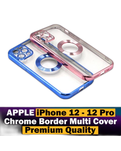 Apple iPhone 12 Back Cover Soft Multi Chrome Border Camera Protection Cover For Apple iPhone 12