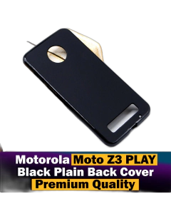 Motorola Moto Z3 Play Back Cover Soft Plain Black Case For Motorola Moto Z3 Play