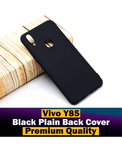 Vivo Y85 Back Cover Soft Plain Black Case For Vivo Y85