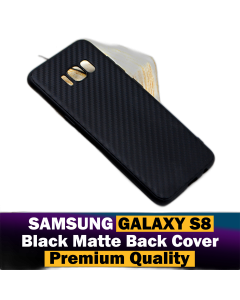 Samsung Galaxy S8 Back Cover Soft Plain Black Case For Samsung Galaxy S8