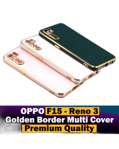 Oppo Reno 3 Back Cover Soft Multi Golden Border Camera Protection Cover For Oppo Reno 3