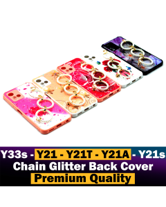 Vivo Y21 Back Cover Chain Glitter Beauty Vivo Y21 Case For Girls