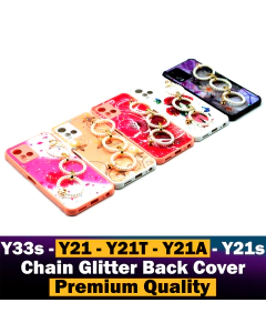 Vivo Y21s Back Cover Chain Glitter Beauty Vivo Y21s Case For Girls
